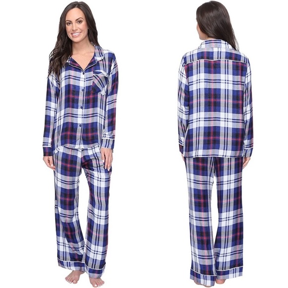 New Revolve/Shopbop Plush Plaid PJ Set. XS - Picture 1 of 13